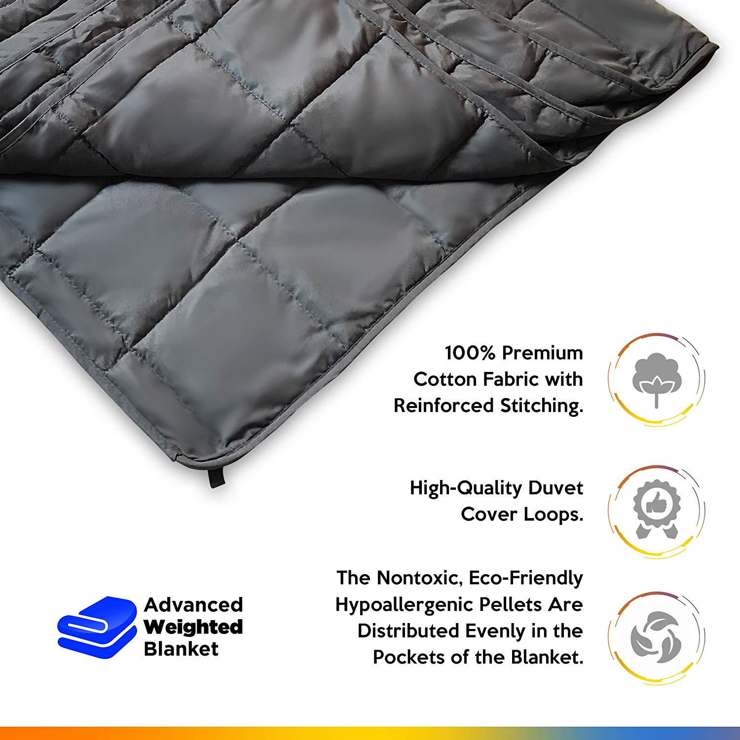 Weighted Blanket 20 lbs | Blanket Is 100% Organic Cotton Shell With ...