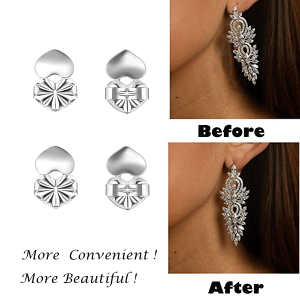 Buy 2 Sets Droopy Lobe Earring Backs on Sterling Silver 925 Ball. the  Original Lobe Lifter by Julleen Jewels SAVE 23 Dollars 